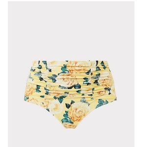 Torrid yellow floral bikini bottom